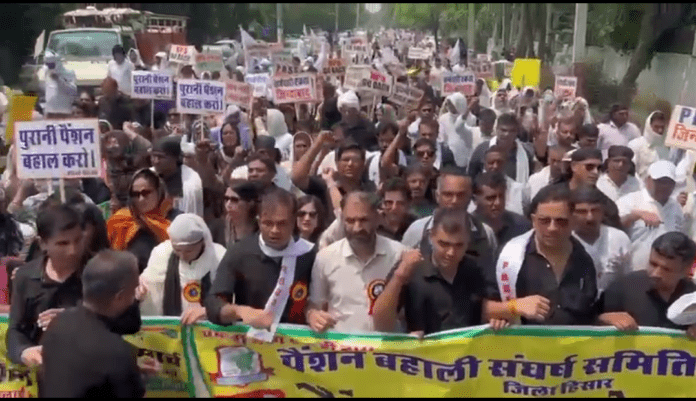 Haryana govt. employees demand restoration of Old Pension Scheme