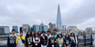 13 Ryan School students attend student exchange program in UK