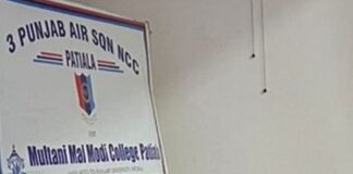 Enrolment drive of NCC Air Wing at Multani Mal Modi College, Patiala