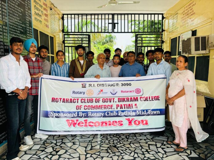 Rotaract Club of Govt Bikram College organizes "Sahyog" Food Distribution Drive at Apahaj Ashram