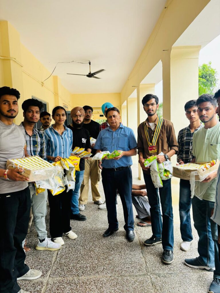 Rotaract Club of Govt Bikram College organizes "Sahyog" Food Distribution Drive at Apahaj Ashram