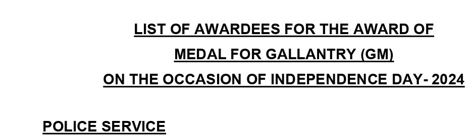 ADGP to Constable, 22 Punjab Police bravehearts awarded Presidents’s Medal on the occasion of the Independence Day- 2024