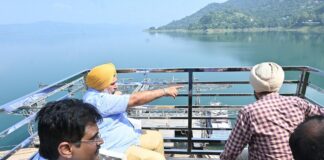 Water Resources Minister Jouramajra visits Bhakra Dam, reviews maintenance and water level