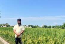 Progressive farmer Amarinder Singh of Village Khakata Khurd sets an example in paddy straw management