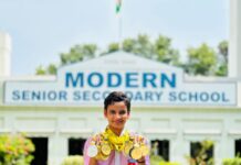 Standout athlete from Modern School Anjali Jakhar shines with multiple golds at Khelo India Women Cycling Leagues