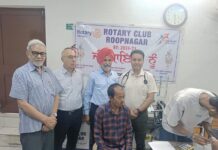 Medical camp organised at Aggarwal hospital Rupnagar in collaboration with Rotary Club