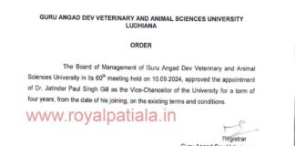 GADVASU gets full term vice chancellor