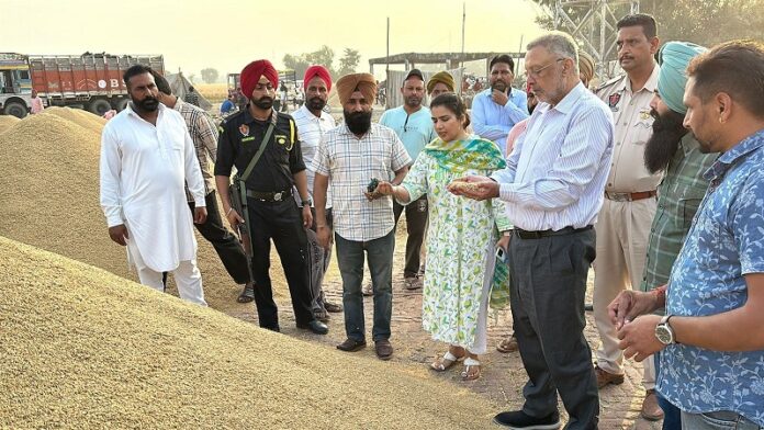 Health Minister reviews paddy procurement arrangements in his constituency for the second consecutive day